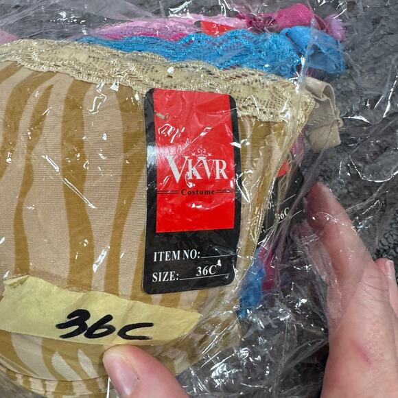 VKVK Lace Trim Push-Up Bra Set – Size 36C, Multi-Color 6-Pack - Picture 4 of 7